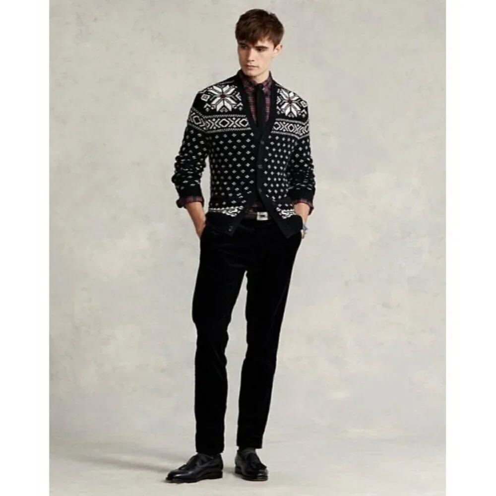NWT Polo Ralph Lauren Snowflake Cotton-Cashmere Cardigan 3XLT